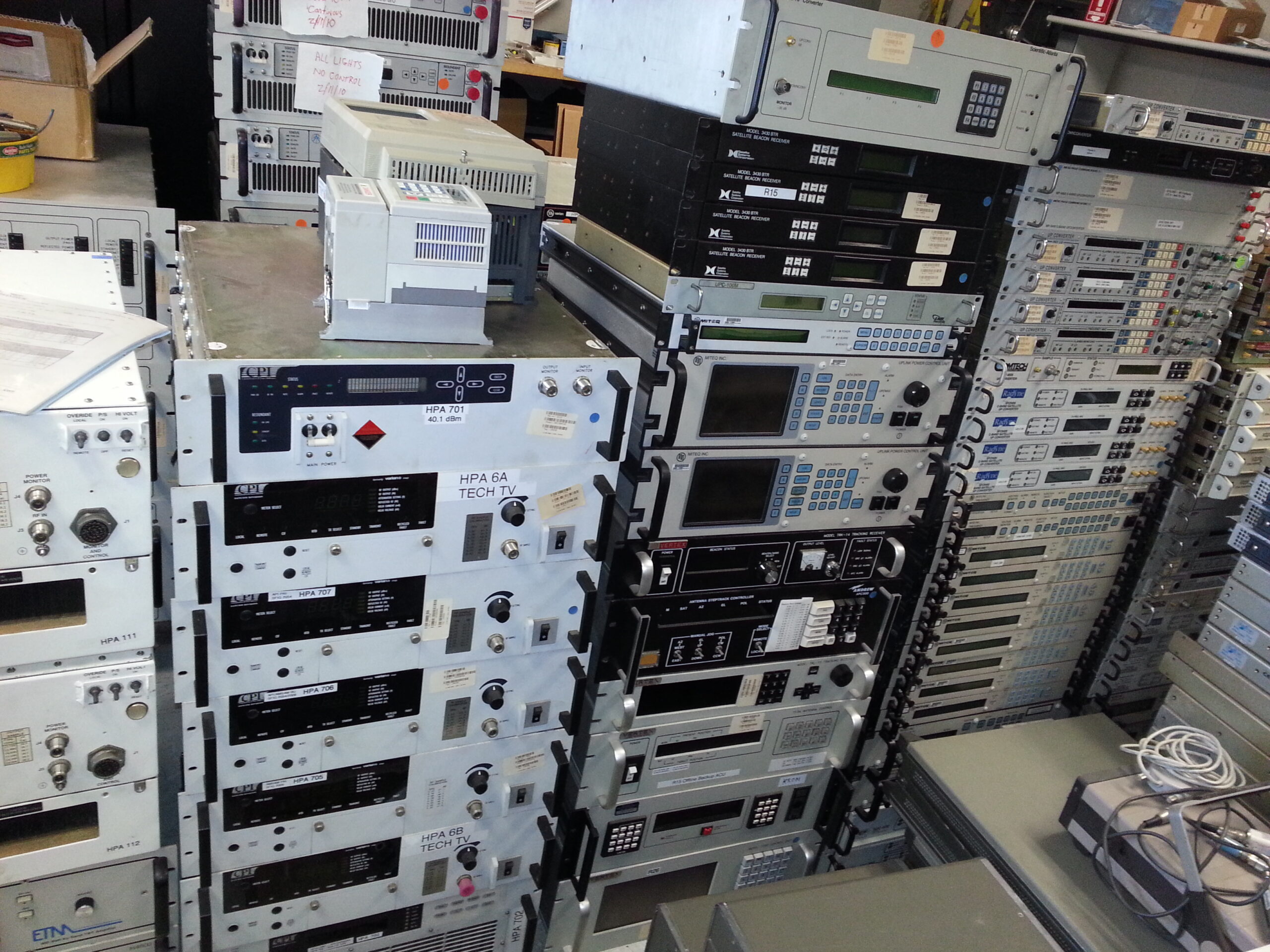New and used satellite equipment for sale, over 6 million dollars’ worth of equipment.