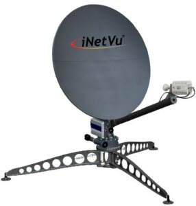 C-com Inetvu 1.2m Ka-band Auto Acquire Flyaway Antenna In Transportable 