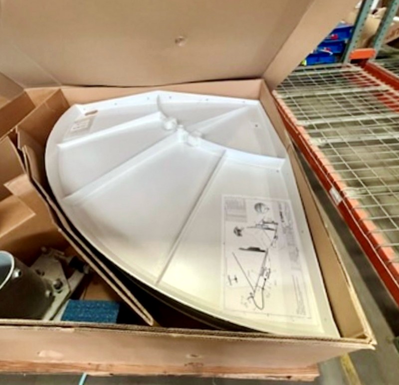 GDsatcom 2.4M 4-piece reflector antenna (1241-990) (3) (002) GDSatcom Prodelin 2.4M Ku-Band Antenna