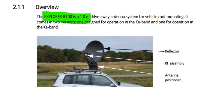 Cobham Explorer 8100 Ka-Band Antenna